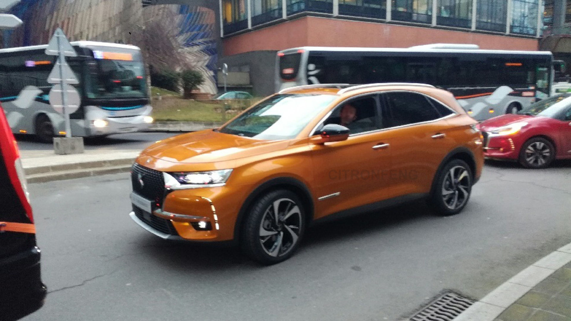 DS 7 midsize SUV spotted completely uncovered